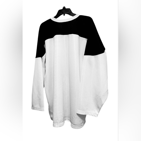 ALLESON ATHLETIC JERSEY MEN’S LONG SLEEVE OVERSIZED V-NECK WHITE COLOR MEDIUM - Picture 2 of 7